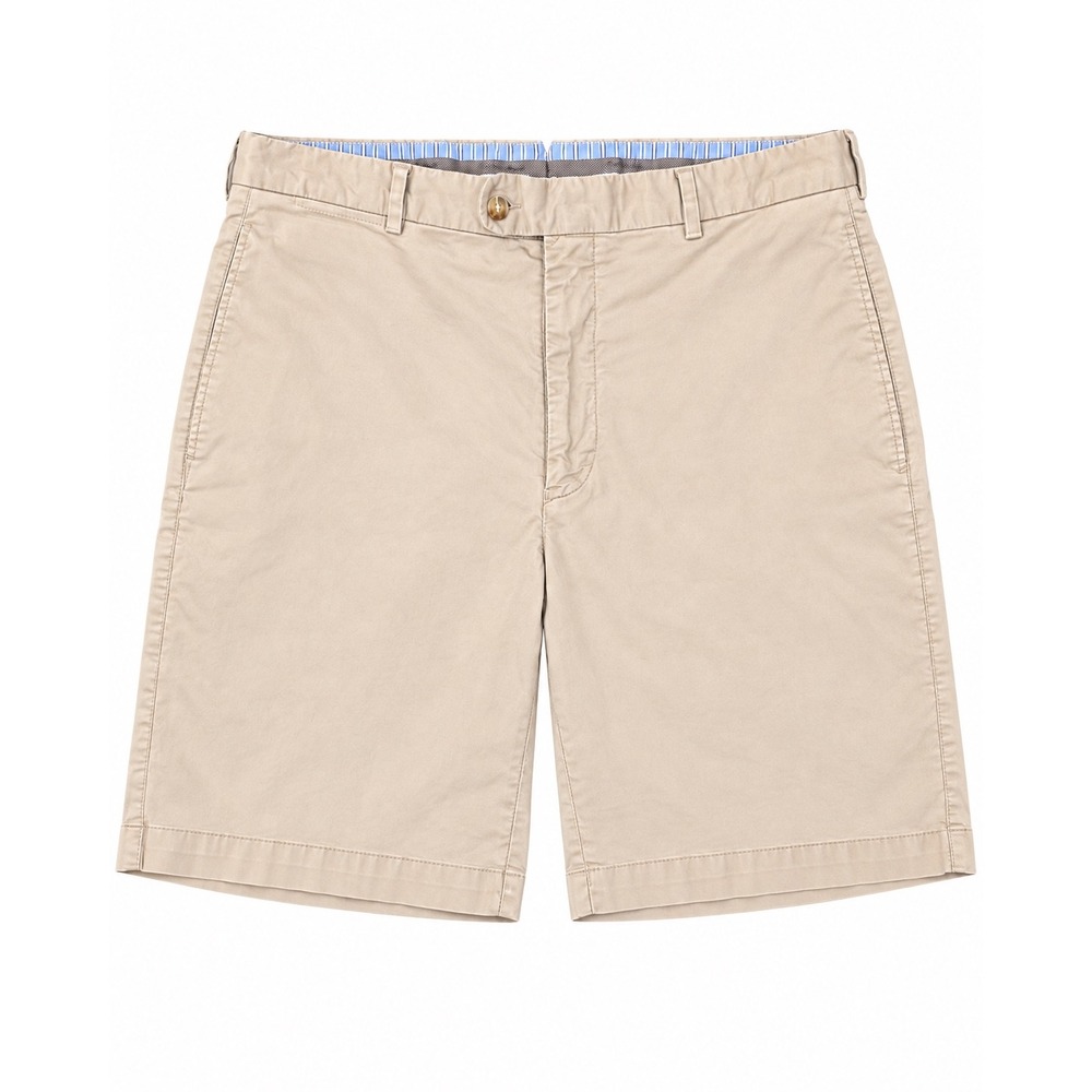 Peter Millar Men's Khaki Tan Stretch Cotton Chino Shorts Size 34 Classic Fit 9in